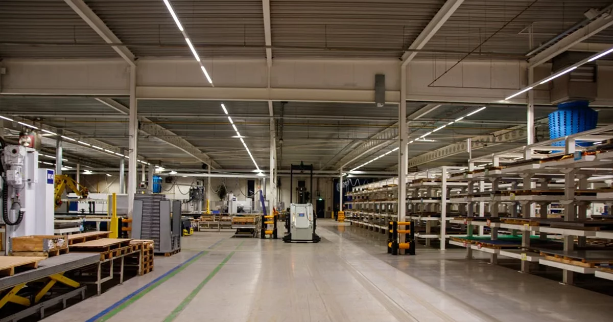 Battery energy storage modules on a manufacturing floor
