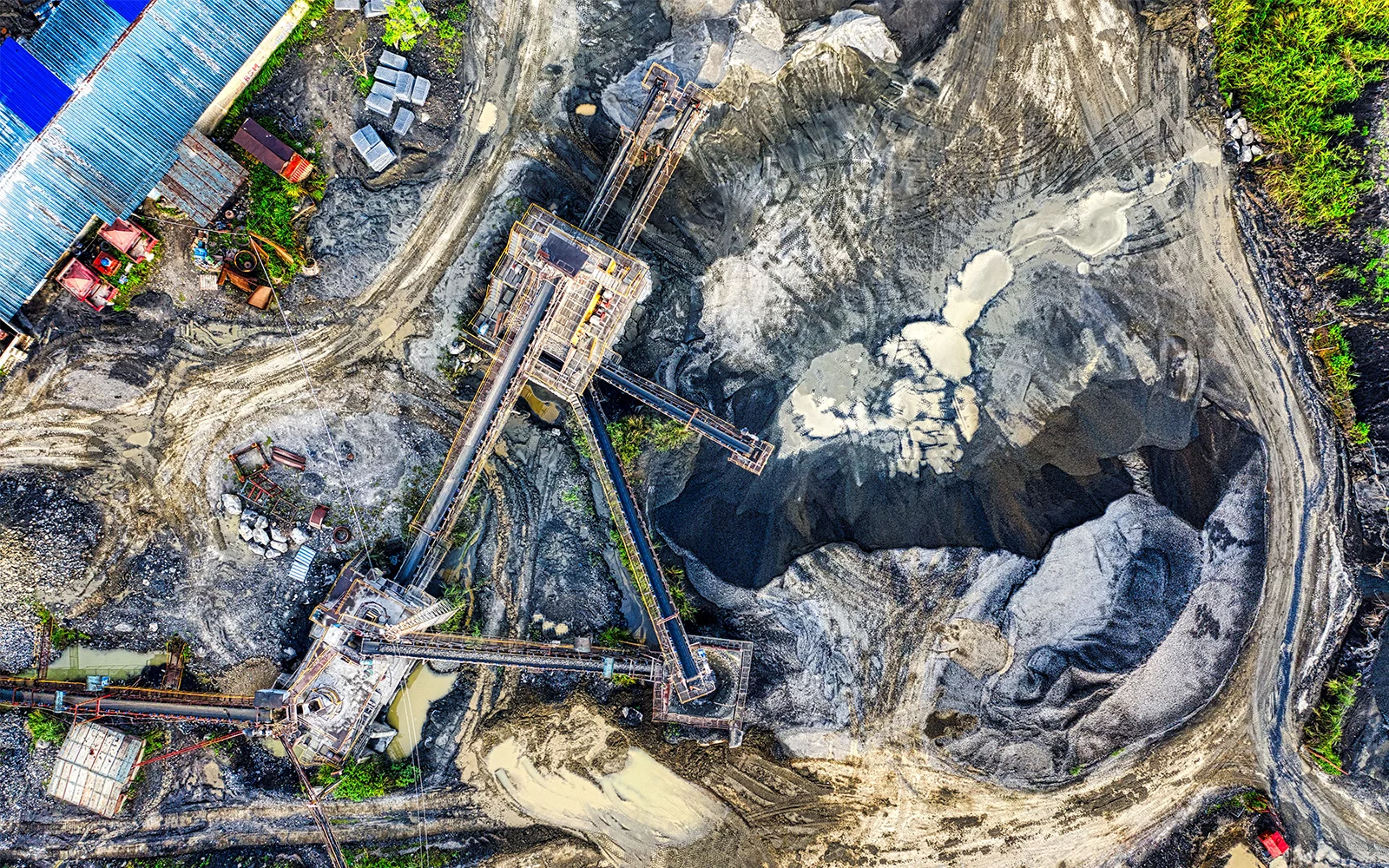 Open pit mining operation representing US critical minerals development