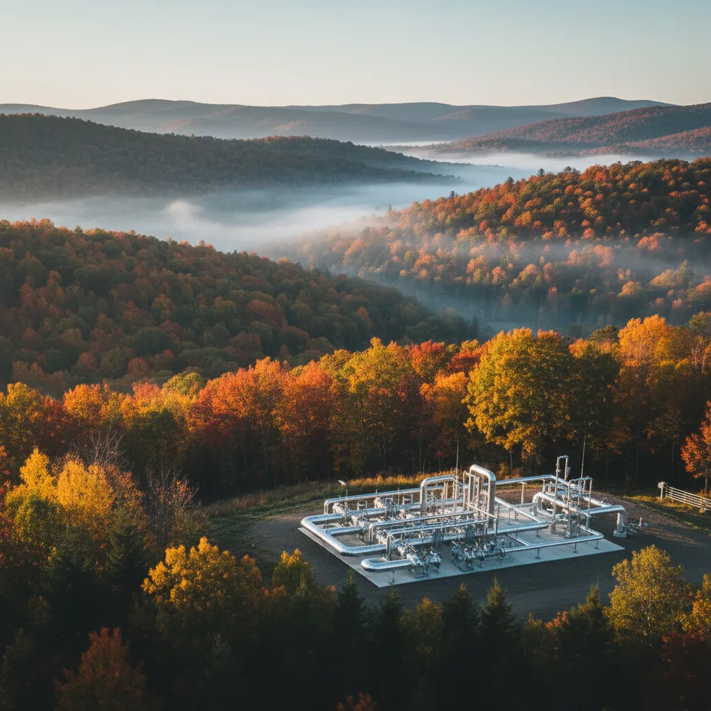 Natural gas infrastructure representing Epsilon Energy’s Marcellus operations