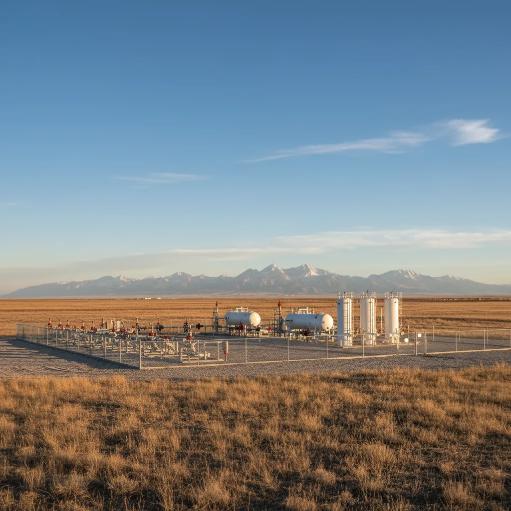 Oil and gas well site representing Prairie Operating’s DJ Basin development