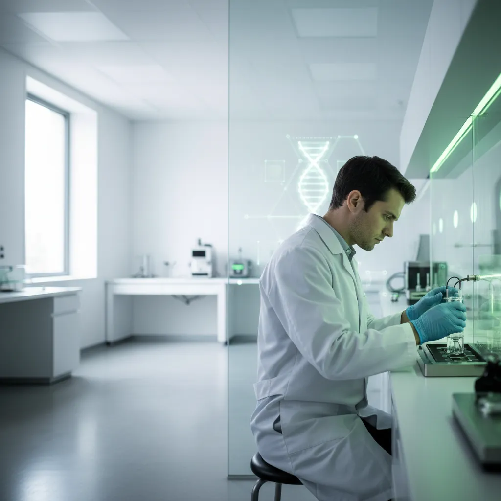 Gene-editing laboratory representing Precision BioSciences’ in vivo ARCUS platform