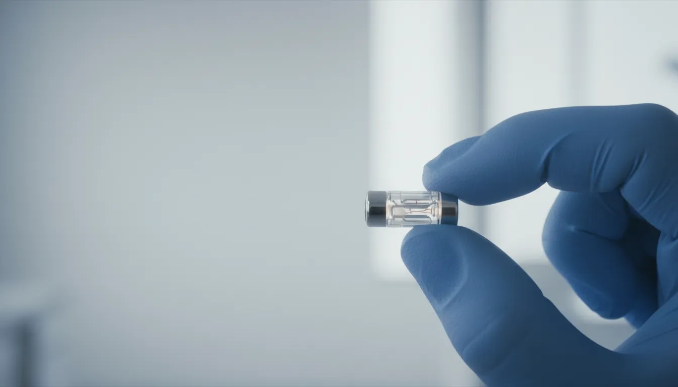 Implantable medical device representing Vivani Medical’s drug-delivery technology